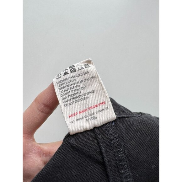 LUCY & YAK Original Black Organic Cotton Canvas Overalls Dungarees, Size 4 - Picture 12 of 13